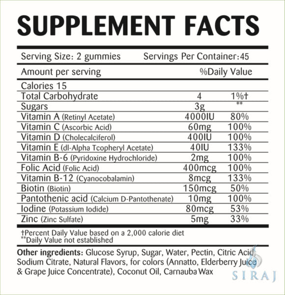 Adult Essential Multivitamin Gummies - Halal Vitamins - Greenfield Nutritions