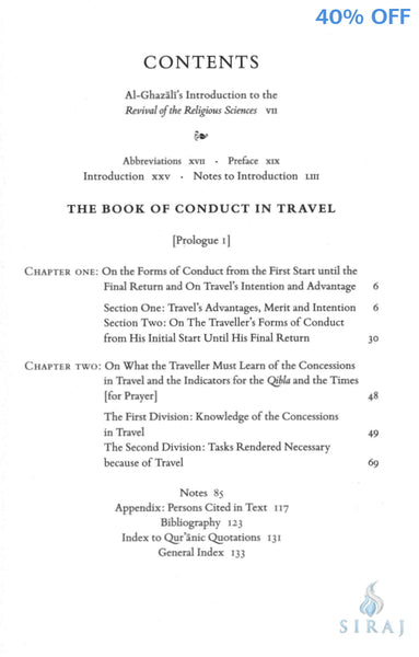 Al Ghazali on Conduct in Travel - Islamic Books - Fons Vitae