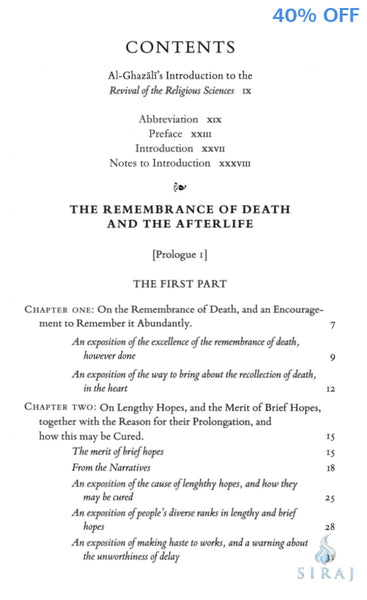Al Ghazali on the Remembrance of Death & the Afterlife - Islamic Books - Fons Vitae