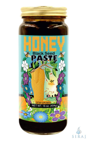 Black Seed & Honey Paste 16 oz - Glass Bottle - Black Seed Honey - Sweet Sunnah