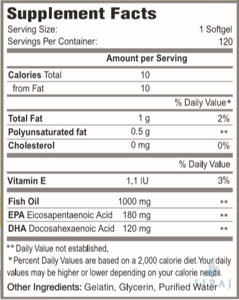 Omega 3 Fish Oil 1000mg - Halal Vitamins - Greenfield Nutritions