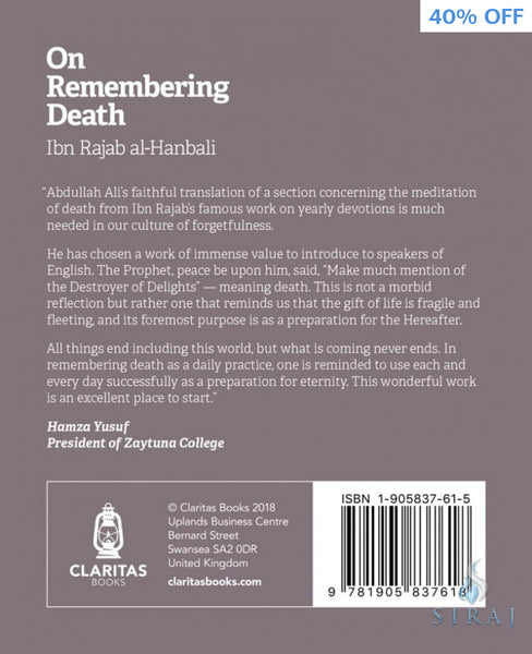 On Remembering Death - Islamic Books - Claritas Books