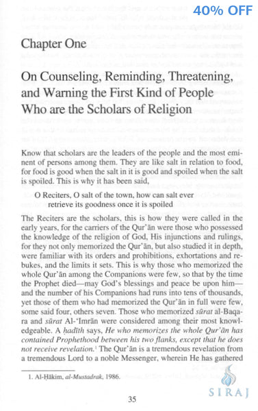 The Complete Summons and General Reminder - Islamic Books - Fons Vitae