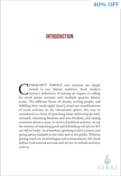 40 Hadith on Community Service & Activism - Islamic Books - Kube Publishing