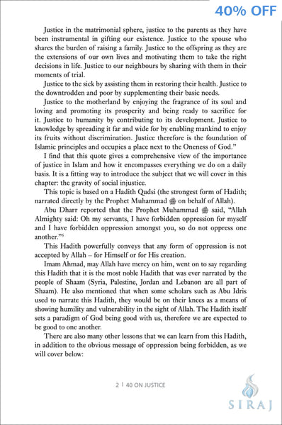 40 on Justice: The Prophetic Voice on Social Reform - Paperback - Islamic Books - Kube Publishing