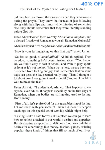 Al Ghazali: The Mysteries of Charity & Fasting for Children With Workbook - Children’s Books - Fons Vitae