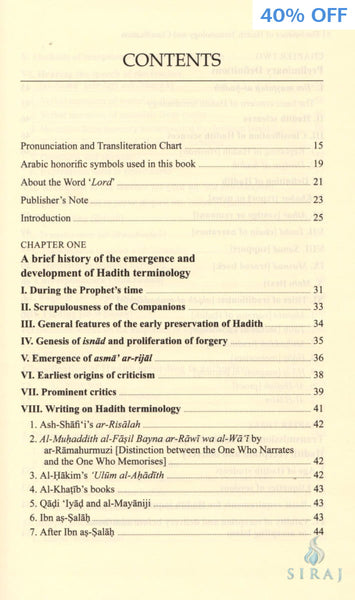 Hadith Terminology And Classification: A Handbook - Hardcover - Islamic Books - IIPH
