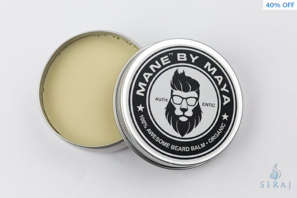 Mens Organic Beard Balm: Unscented (2 OZ) - Beard Balm - Maya Cosmetics
