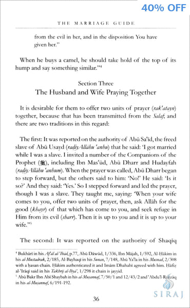 The Marriage Guide According to The Sunnah of The Prophet - Islamic Books - Dar As-Sunnah Publishers