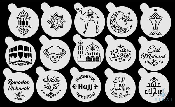 15 Piece Islamic Cookie Stencils - Bakeware - Eidway