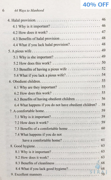 44 Ways To Manhood: Breaking Old Habits And Building New Personalities - Islamic Books - IIPH