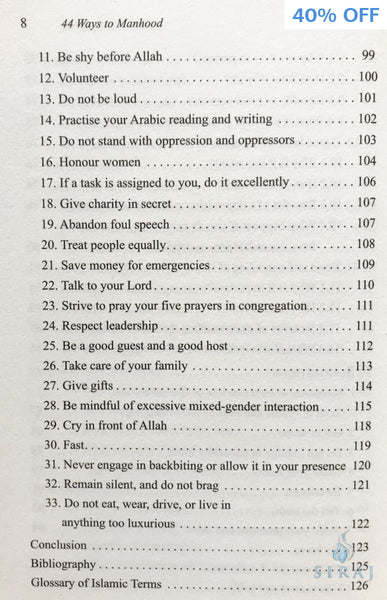 44 Ways To Manhood: Breaking Old Habits And Building New Personalities - Islamic Books - IIPH
