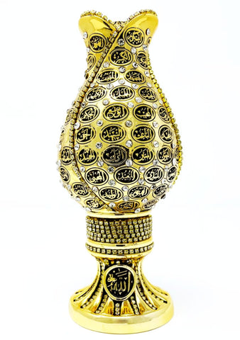 99 Names Of Allah - Esma ul Husna Tulip Statue Gold - Islamic Home Decor - Sultan