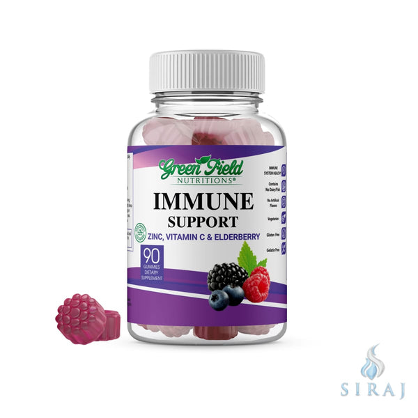 Adult Immune Support Gummies: Zinc Vitamin C & Elderberry - Halal Vitamins - Greenfield Nutritions