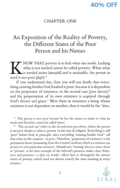 Al Ghazali on Poverty and Abstinence - Islamic Books - Fons Vitae