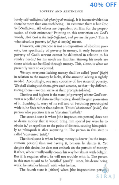 Al Ghazali on Poverty and Abstinence - Islamic Books - Fons Vitae