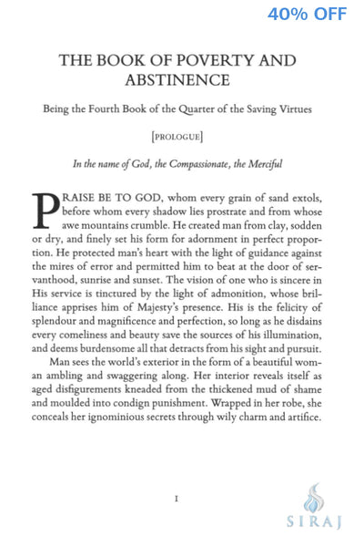 Al Ghazali on Poverty and Abstinence - Islamic Books - Fons Vitae