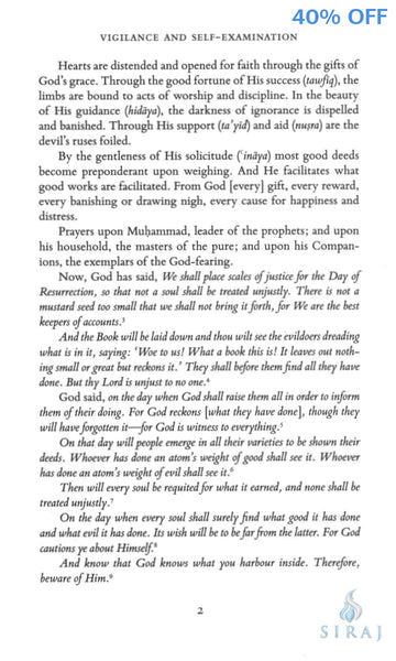 Al Ghazali on Vigilance & Self-Examination - Islamic Books - Fons Vitae