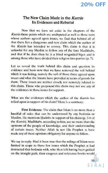 Al-La Madhhabiyya: Abandoning The Schools Of Law Is The Most Dangerous Innovation - Islamic Books - Sunni Publications