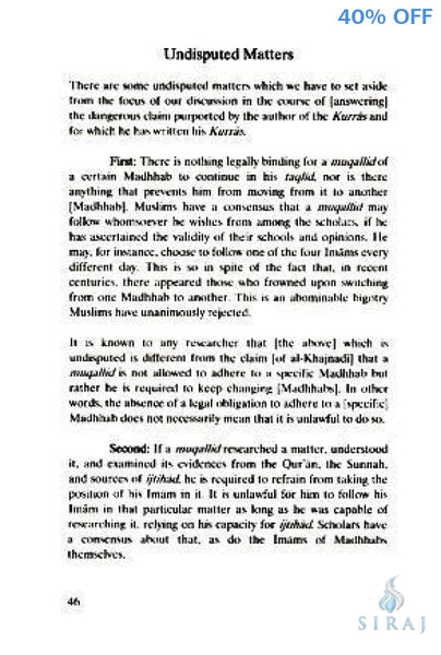 Al-La Madhhabiyya: Abandoning The Schools Of Law Is The Most Dangerous Innovation - Islamic Books - Sunni Publications