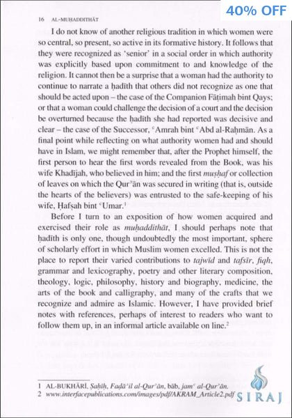 Al-Muhaddithat: The Women Scholars in Islam - Islamic Books - Interface Publications