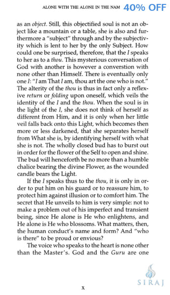 Alone with The Alone in The Name - Islamic Books - Fons Vitae