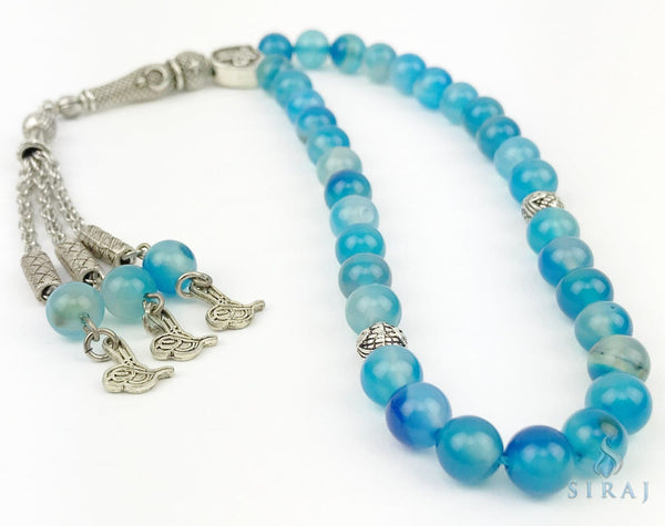 Aquamarine Tesbih - Prayer Beads - Siraj