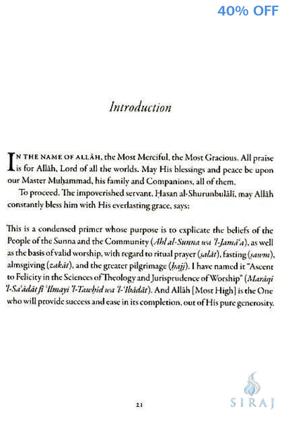 Ascent To Felicity: A Manual on Islamic Creed And Hanafi Jurisprudence - Islamic Books - White Thread Press