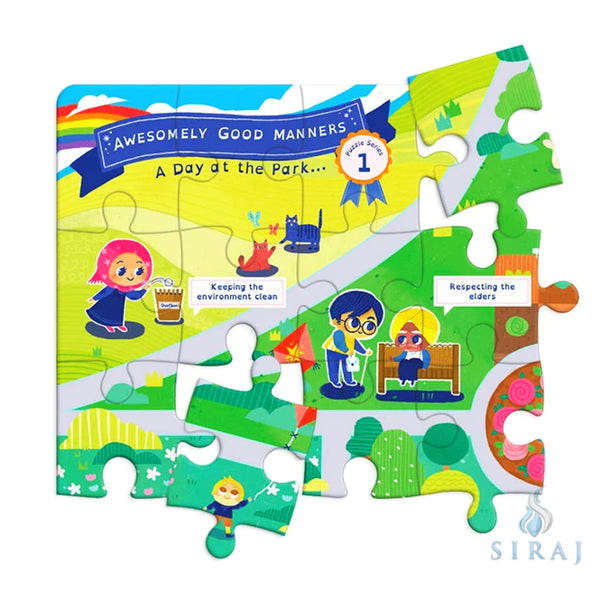 Awesomely Good Manners: A Day at the Park Puzzle - Games - Tertib Publishing