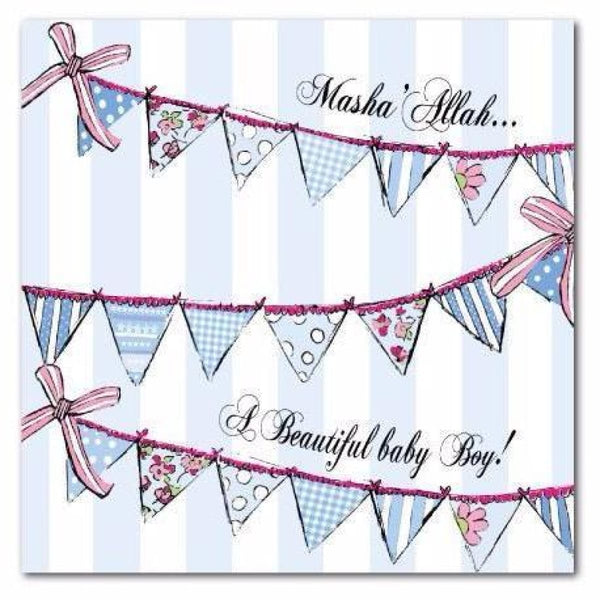 Baby Boy Banner - Greeting Cards - Islamic Moments