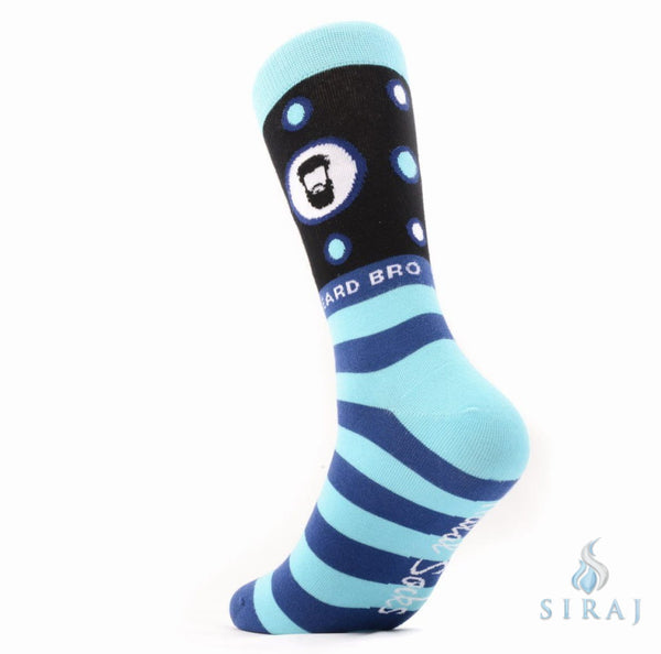 Beard Bro Socks - Blue - US 8-12 - Socks - Halal Socks