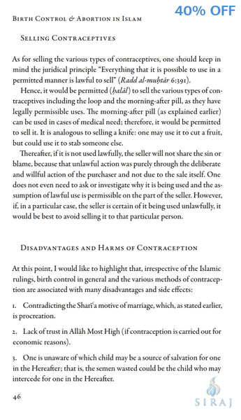 Birth Control & Abortion In Islam - Islamic Books - White Thread Press