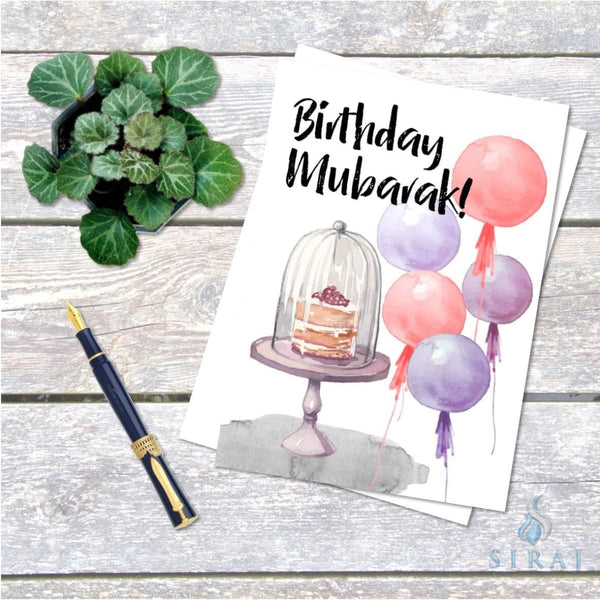 Birthday Mubarak Card - Greeting Cards - The Craft Souk