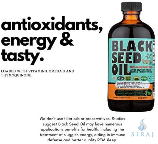 Black seed Oil 8 oz - Glass Bottle - Black Seed Oil - Sweet Sunnah