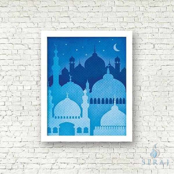 Blue Mosque Print - Art Prints - The Craft Souk