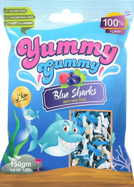 Blue Sharks - Gummy Halal Candy 150g - Candy - Yummy Gummy
