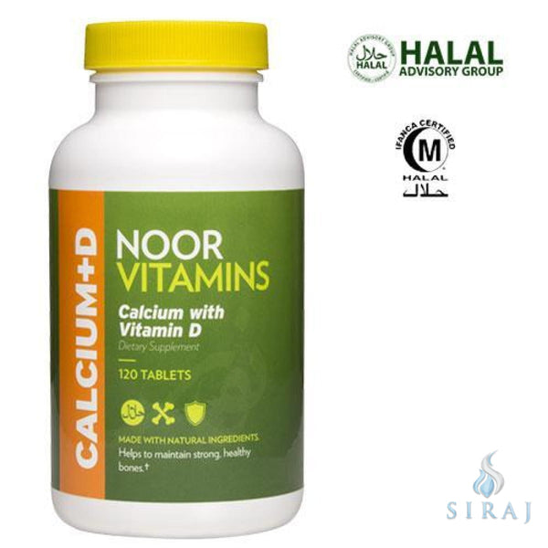 Calcium With Vitamin D - Halal Vitamins - Noor Vitamins