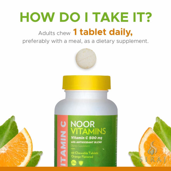 Chewable Vitamin C Supplement - Halal Vitamins - Noor Vitamins