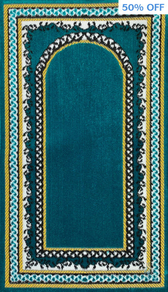 Children’s Islamic Prayer Rug - Arch - Teal - Prayer Rugs - Siraj