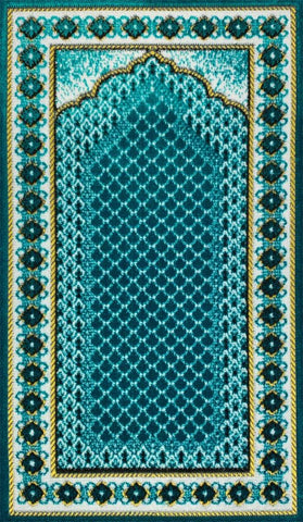 Children’s Islamic Prayer Rug - Mihrab - Teal - Prayer Rugs - Siraj