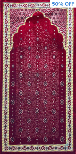 Children’s Islamic Prayer Rug - Eraj - Red - Prayer Rugs - Siraj