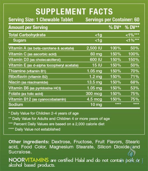 Childrens Multivitamin - Halal Vitamins - Noor Vitamins