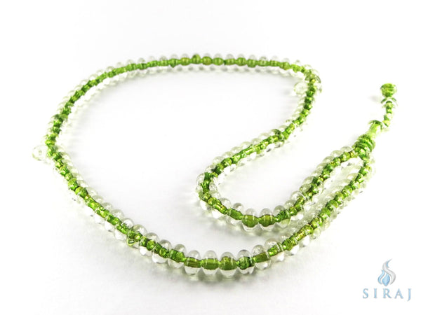 Clear Acrylic Tesbih - Green - Prayer Beads - Siraj