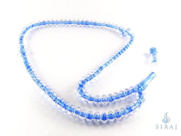Clear Acrylic Tesbih - Light Blue - Prayer Beads - Siraj