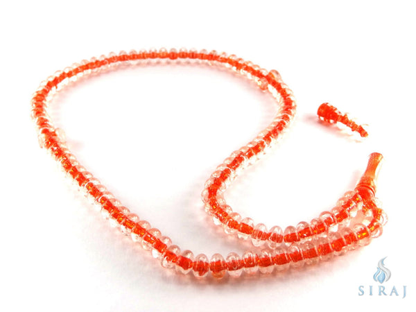 Clear Acrylic Tesbih - Orange - Prayer Beads - Siraj