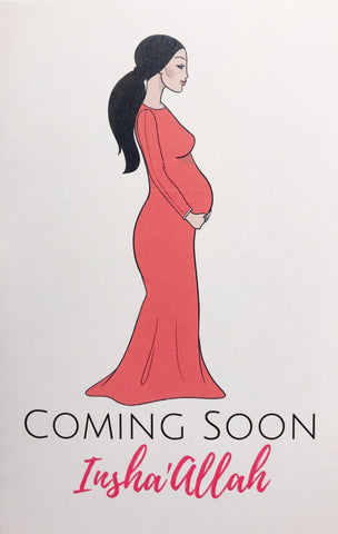 Coming Soon Red Baby Card - Greeting Cards - Made With Hab