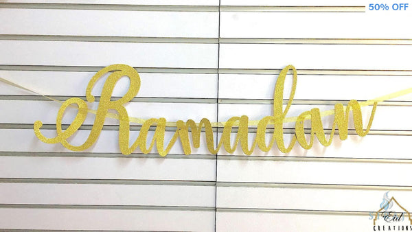 Cursive Ramadan Banner - Decorations - Eid Creations