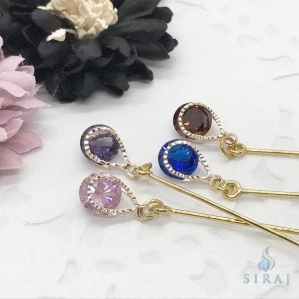 Droplet Hijab Pin - Gold - Hijab Pins - Azyaan Jewelry