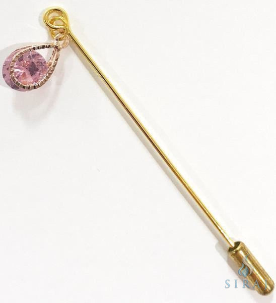 Droplet Hijab Pin - Gold - Hijab Pins - Azyaan Jewelry