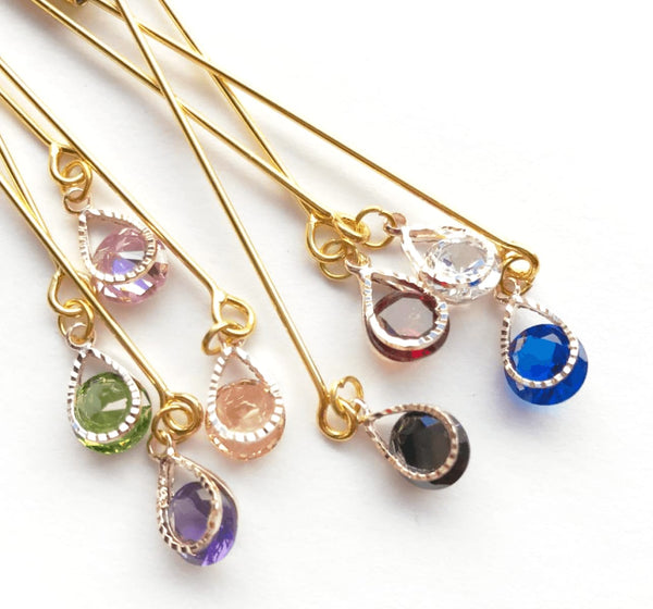Droplet Hijab Pin - Gold - Hijab Pins - Azyaan Jewelry